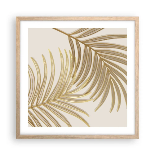 Een poster in een licht eiken lijst - Gouden Palm! - 50x50 cm