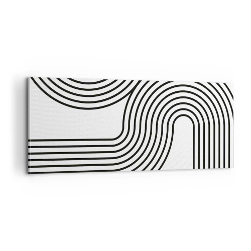Schilderen op canvas - In de bocht - 100x40 cm