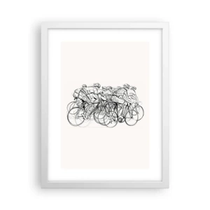 Poster in een witte lijst - Samen als team - 30x40 cm