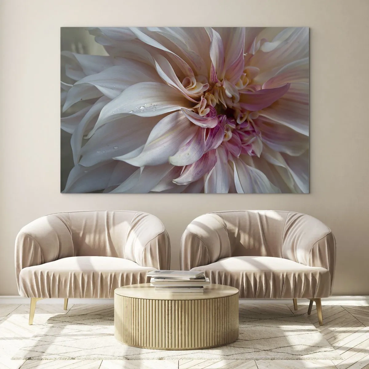 Schilderen op glas - Bloeiende frisheid - 120x80 cm