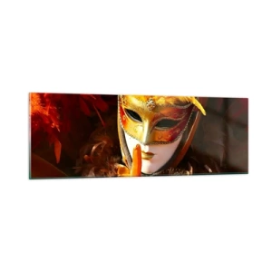 Schilderen op glas - Mysterie maakt deel uit van het spel - 90x30 cm