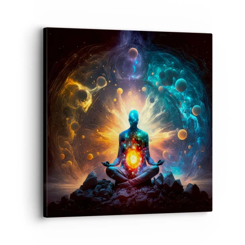 Schilderen op canvas - Kosmische vrede - 30x30 cm