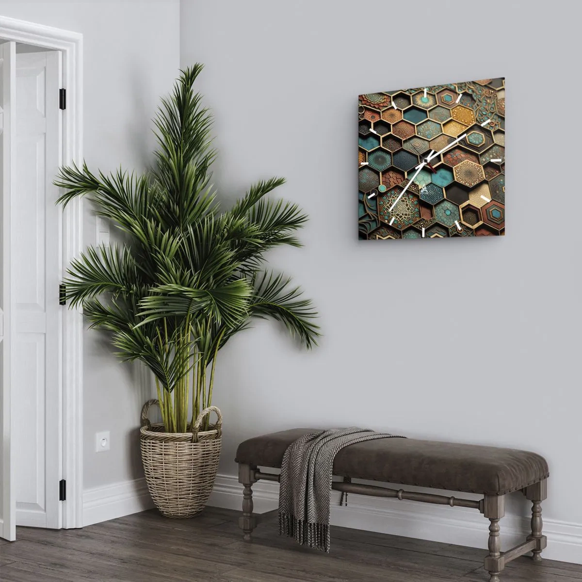 Wandklok - Klok - Arabische ornamenten – variatie - 40x40 cm