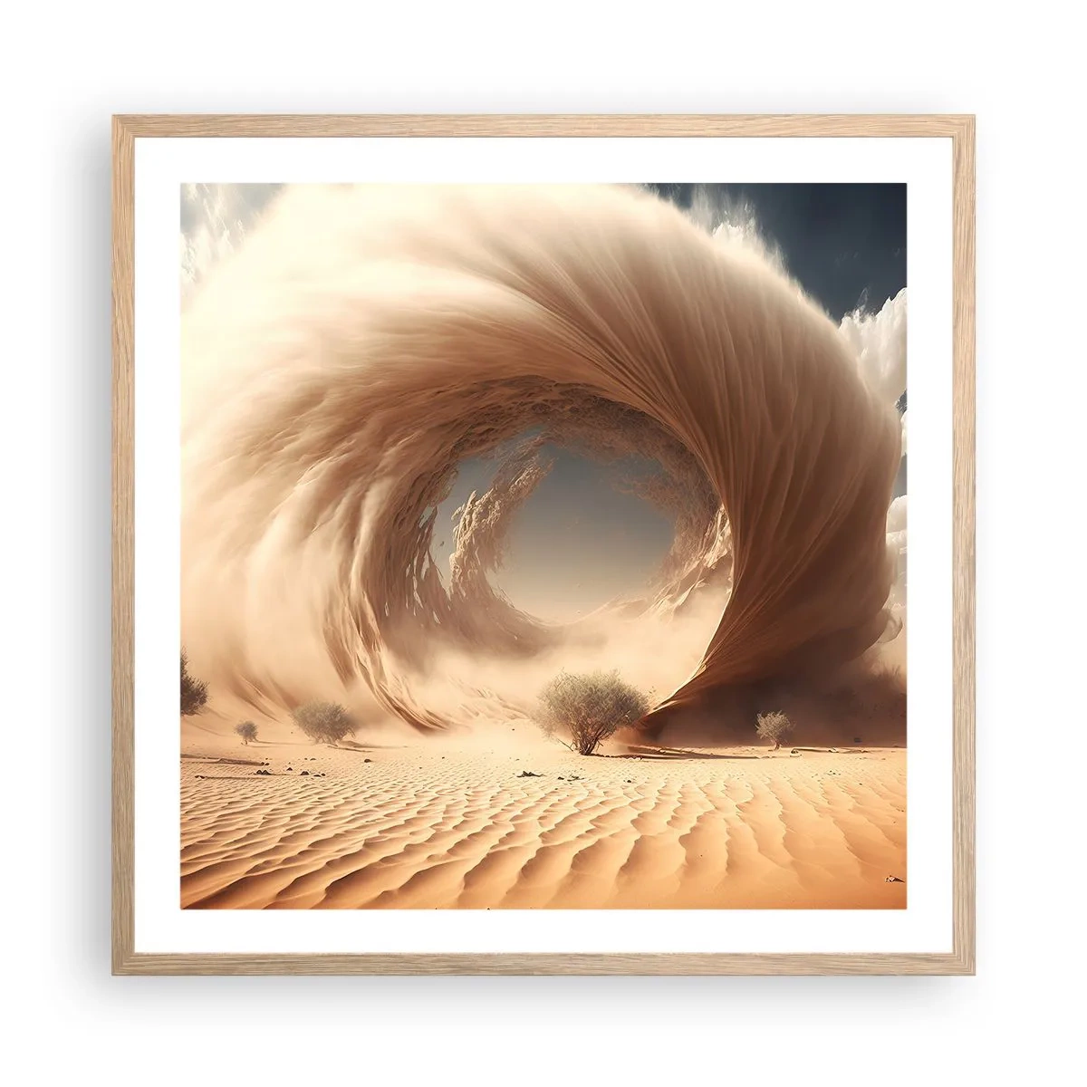 Een poster in een licht eiken lijst - Open portaal - 60x60 cm