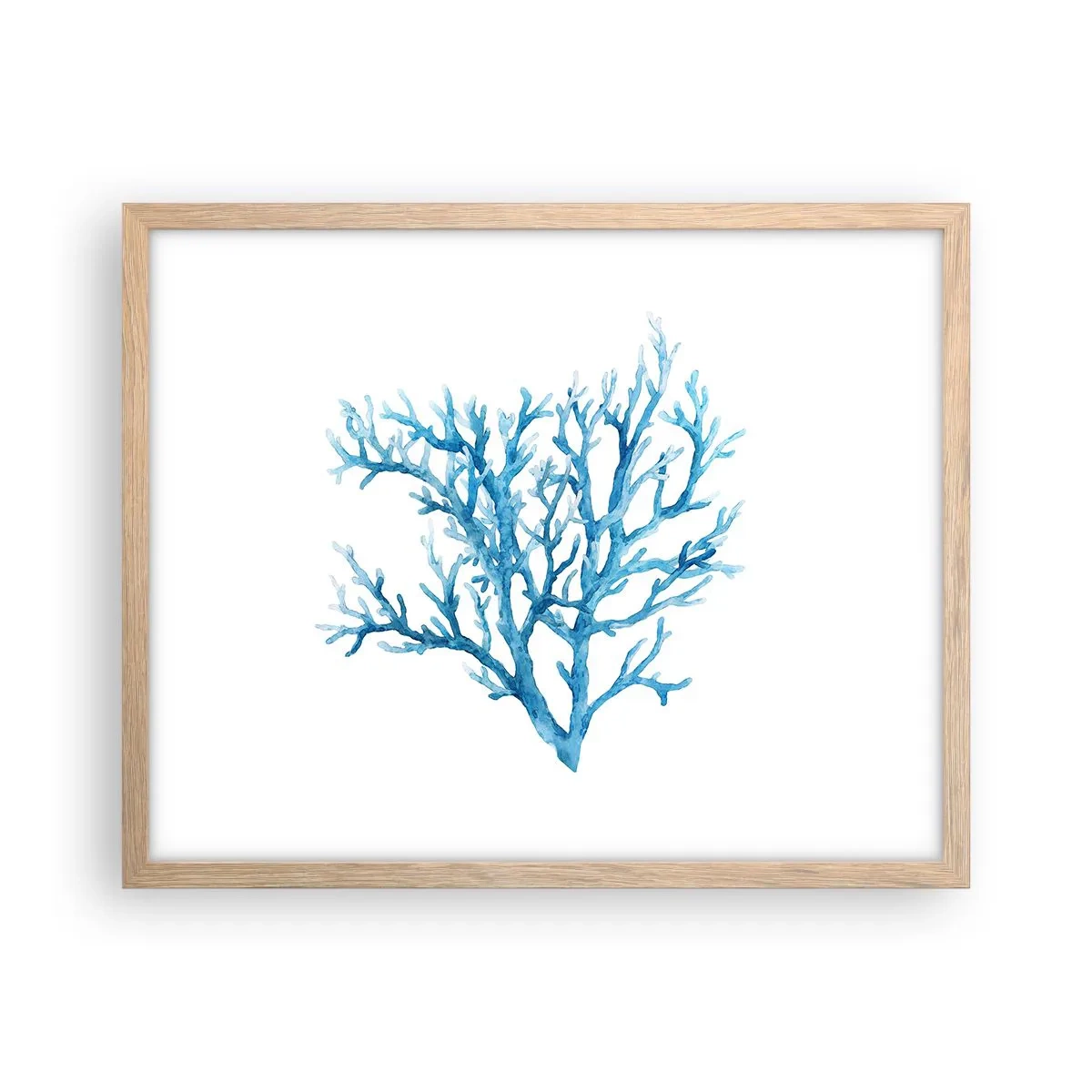 Een poster in een licht eiken lijst - Nautische filigraan - 50x40 cm