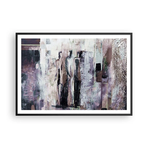Poster in een zwarte lijst - De mysterieuze drie - 100x70 cm