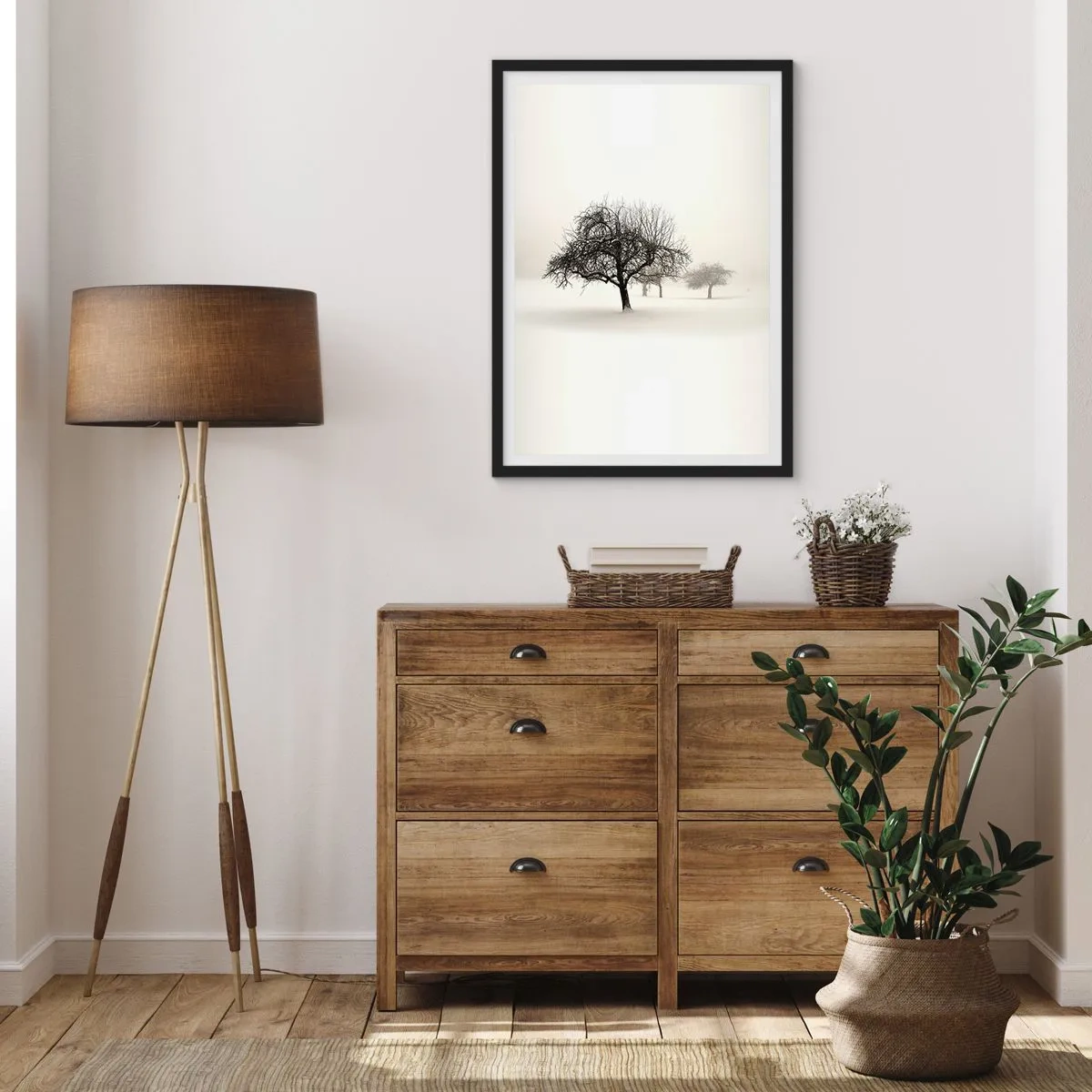 Poster in een zwarte lijst - Winterslaap - 70x100 cm