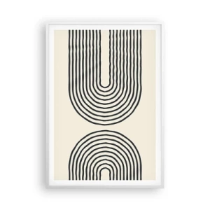 Poster in een witte lijst - In een ogenblik ... - 70x100 cm