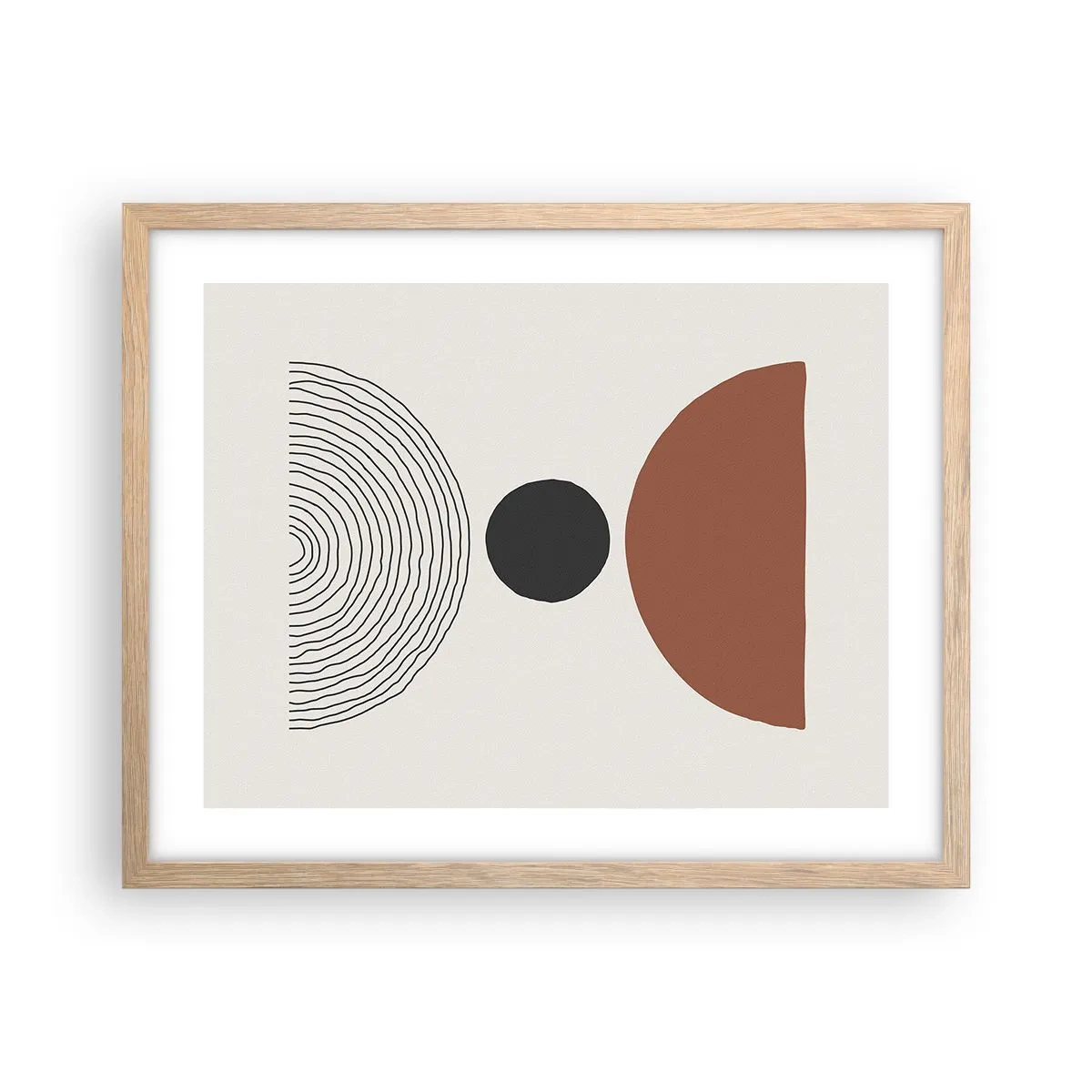 Een poster in een licht eiken lijst - Het middelpunt van de aandacht - 50x40 cm