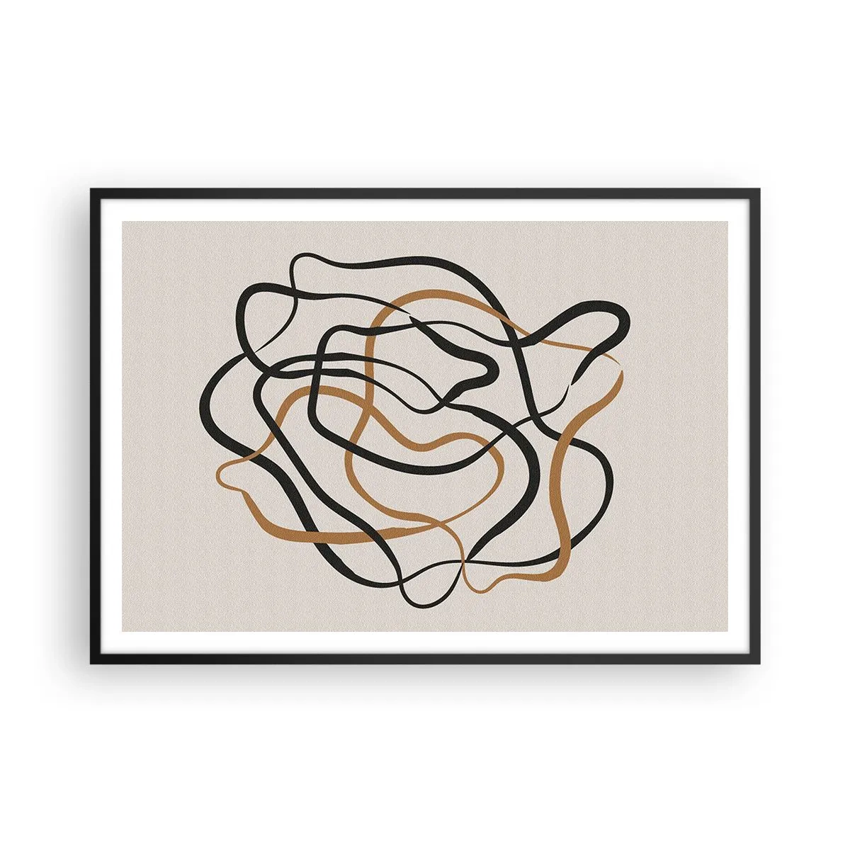 Poster in een zwarte lijst - Alles ging mis - 100x70 cm