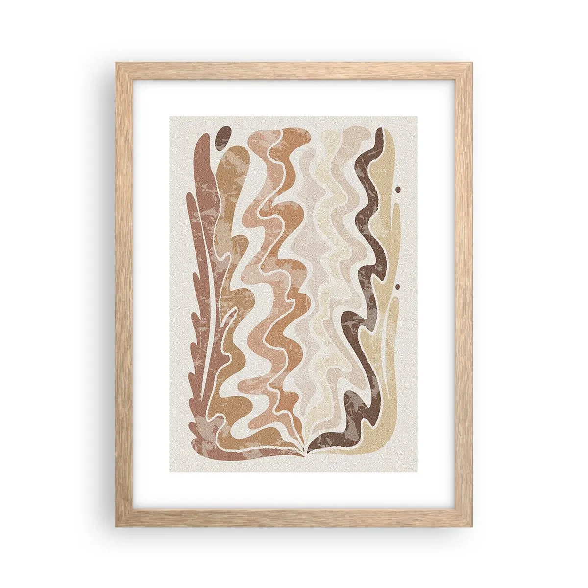 Een poster in een licht eiken lijst - Goede energie – goede emoties - 30x40 cm