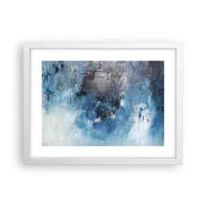 Poster in een witte lijst - Rhapsody in Blauw - 40x30 cm