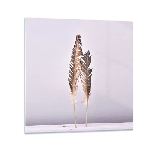 Schilderen op glas - Tegen het niets - 30x30 cm