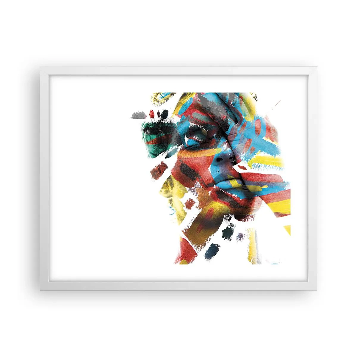 Poster in een witte lijst - Een kleurrijke persoonlijkheid - 50x40 cm