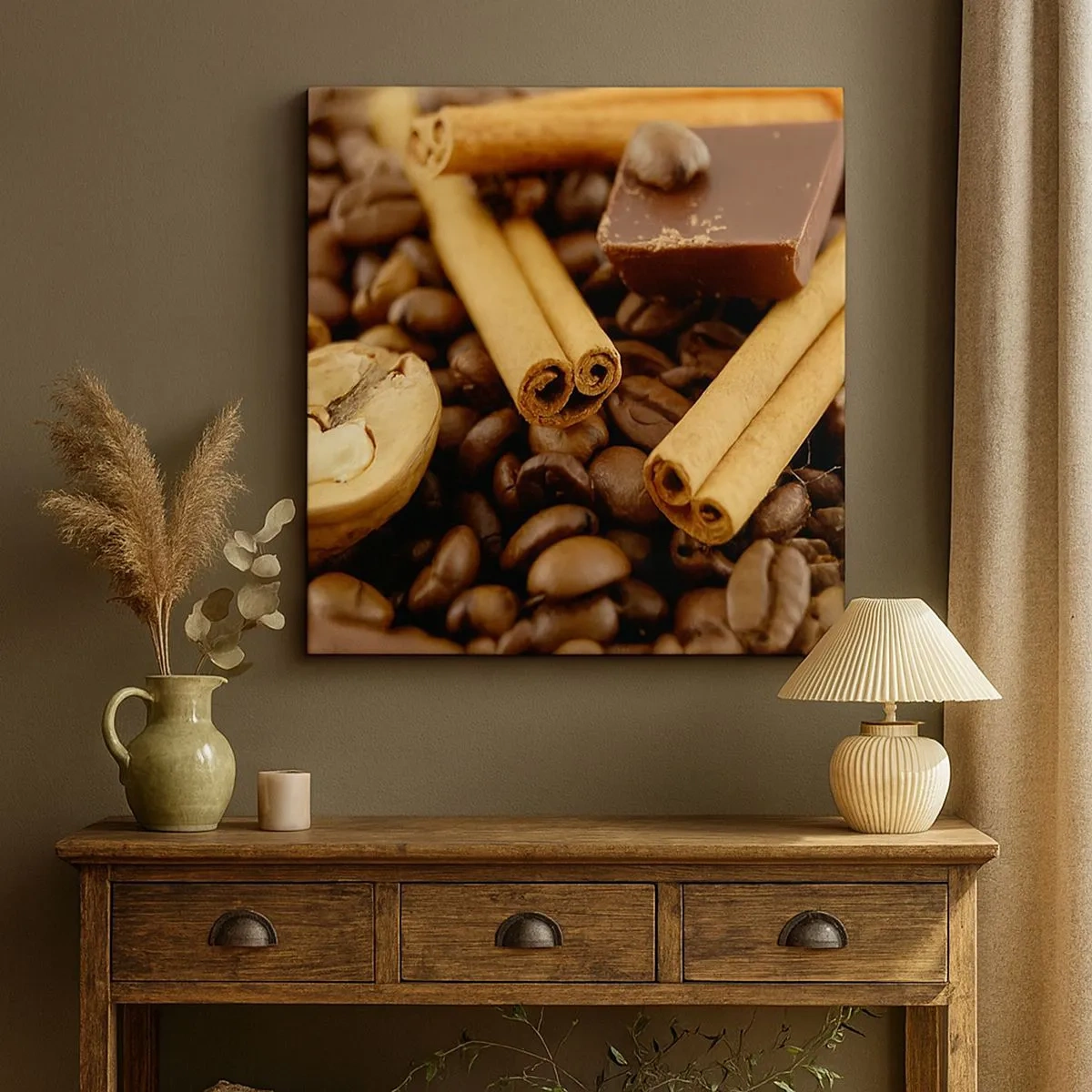 Schilderen op canvas - Concert van aroma's - 30x30 cm