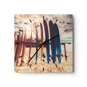 Wandklok - Klok - Weltrusten, zie je morgen - 30x30 cm