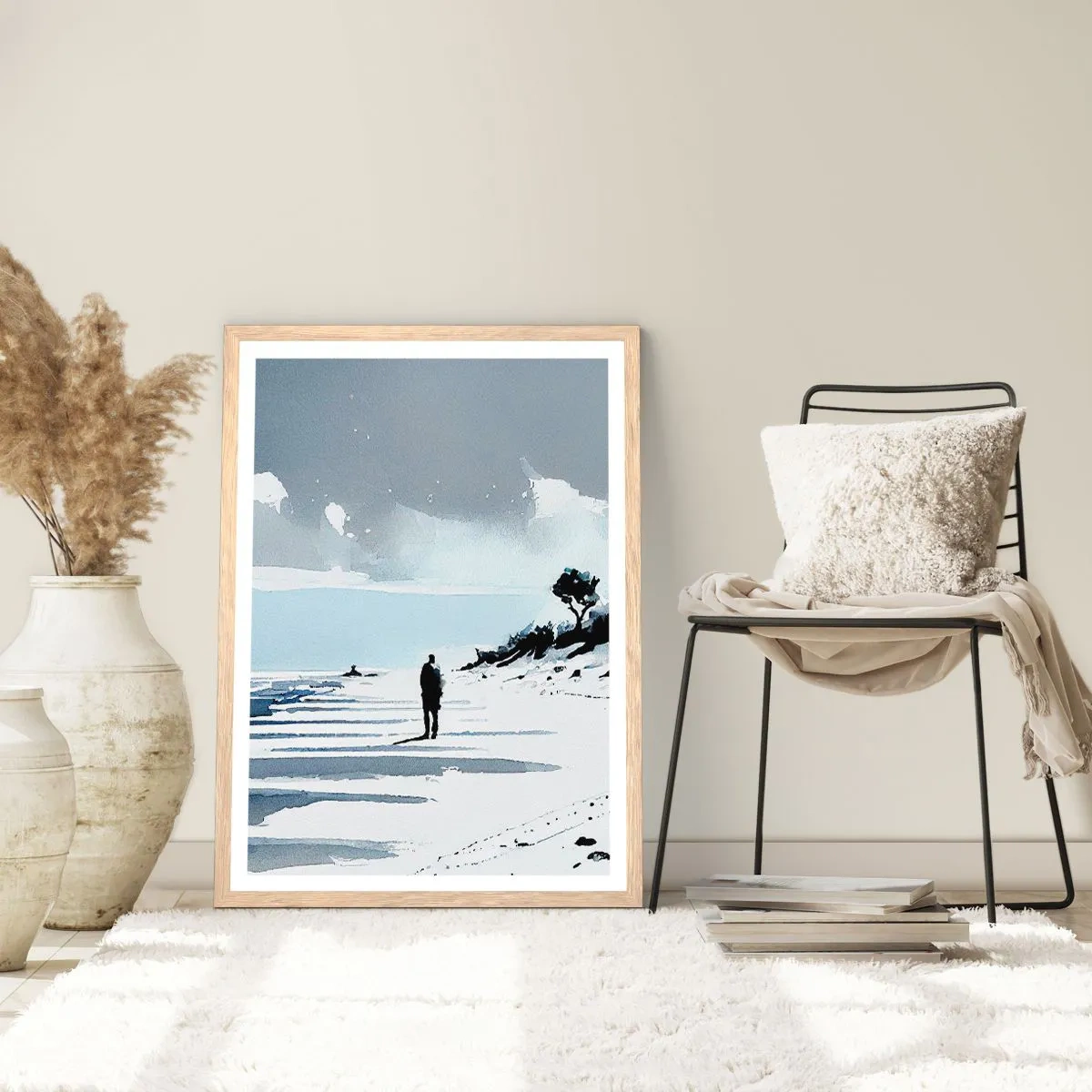 Een poster in een licht eiken lijst - Alleen - 30x40 cm