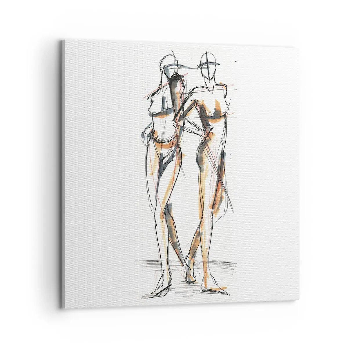 Schilderen op canvas - Een studie van genade - 60x60 cm