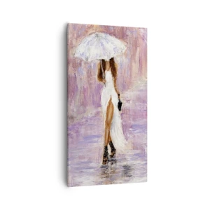 Schilderen op canvas - In de lila regen - 55x100 cm