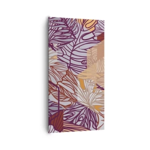 Schilderen op canvas - Onmogelijke relatie tussen geometrie en natuur - 65x120 cm