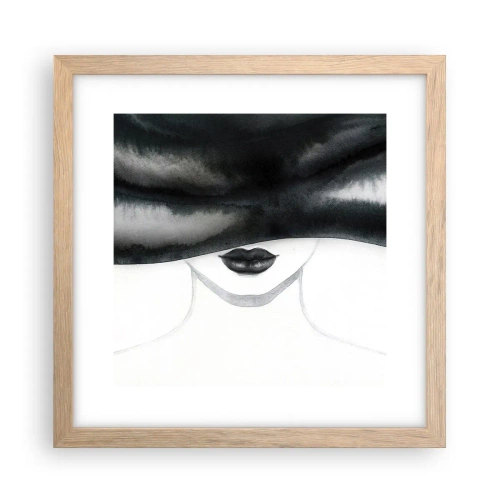 Een poster in een licht eiken lijst - Een sensueel mysterie - 30x30 cm