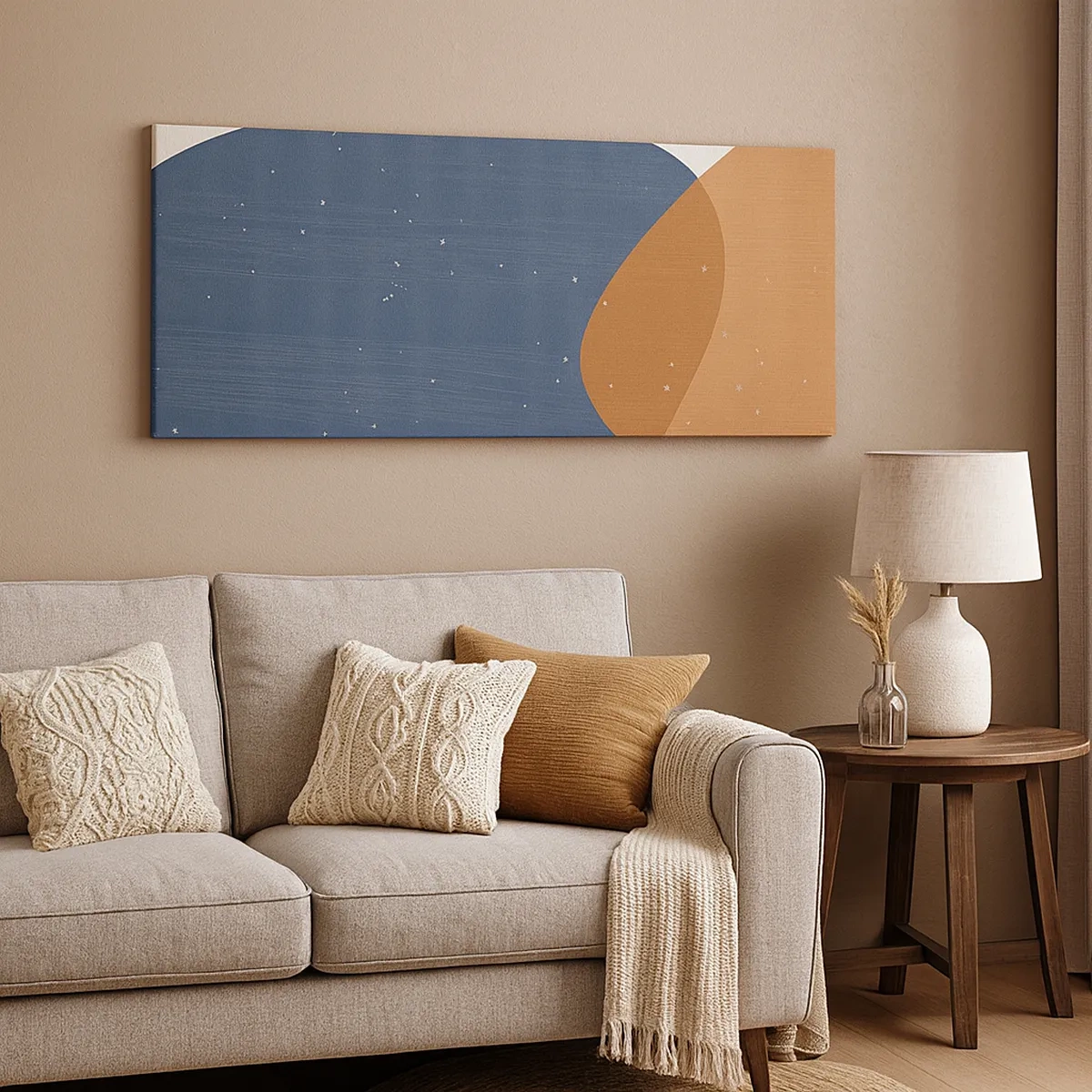 Schilderen op canvas - Ovalen en invloeden - 30x30 cm