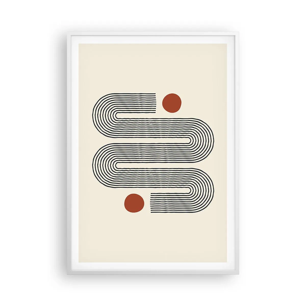 Poster in een witte lijst - Van het begin tot het eind - 70x100 cm