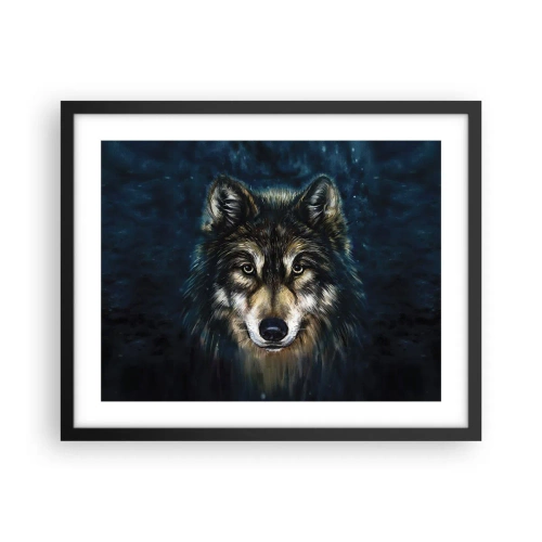 Poster in een zwarte lijst - Alfa? en omega - 50x40 cm