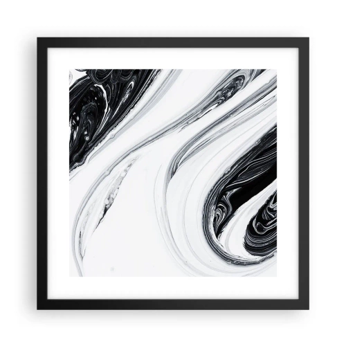 Poster in een zwarte lijst - Een combinatie van tegenstellingen - 40x40 cm