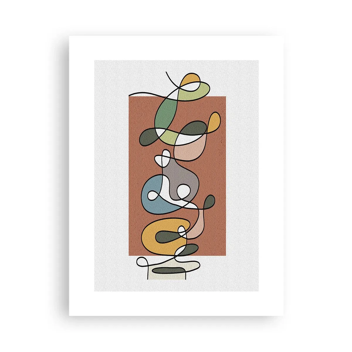 Poster - Abstractie: kleurrijke dans - 30x40 cm