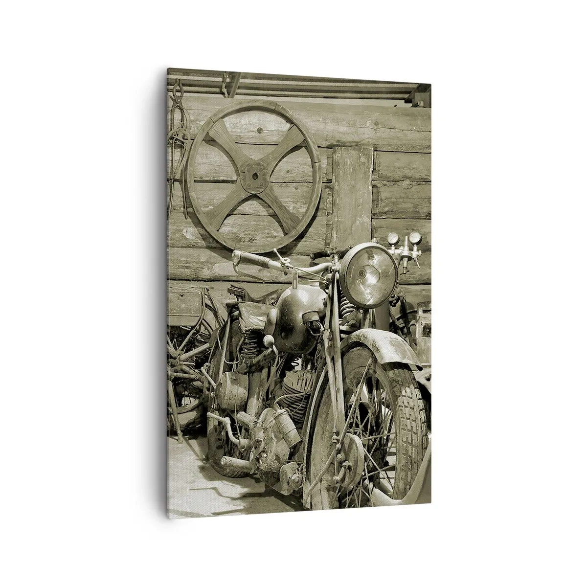 Schilderen op canvas - In de schuur van oom Władek - 80x120 cm