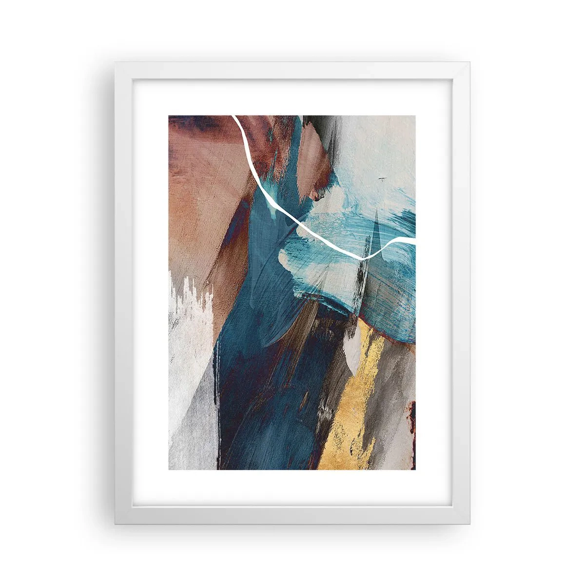 Poster in een witte lijst - Met panache en energie - 30x40 cm