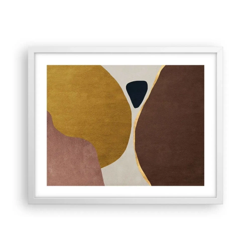 Poster in een witte lijst - Abstractie – een plek in de ruimte - 50x40 cm