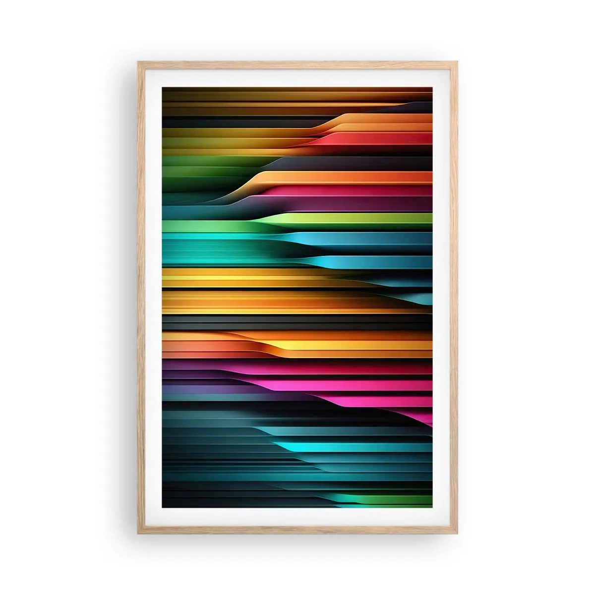 Een poster in een licht eiken lijst - Lichtorgel - 61x91 cm