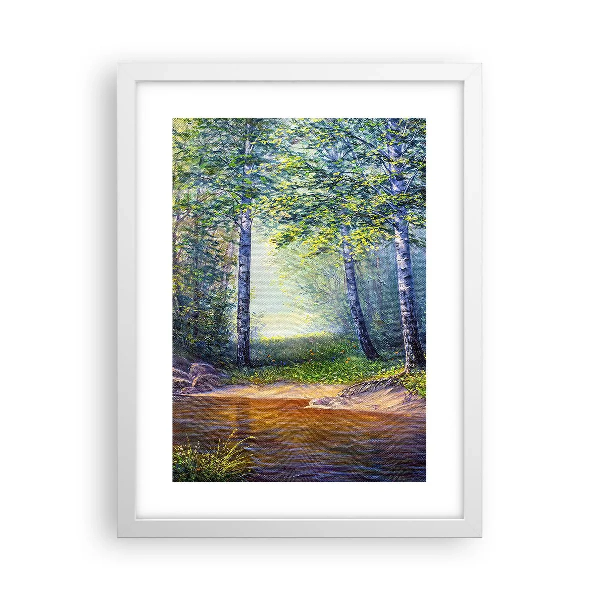 Poster in een witte lijst - Idyllisch landschap - 30x40 cm