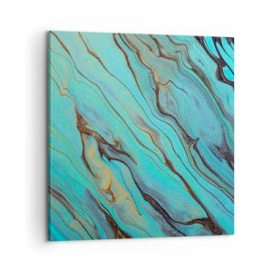 Schilderen op canvas - Turquoise vloed - 60x60 cm