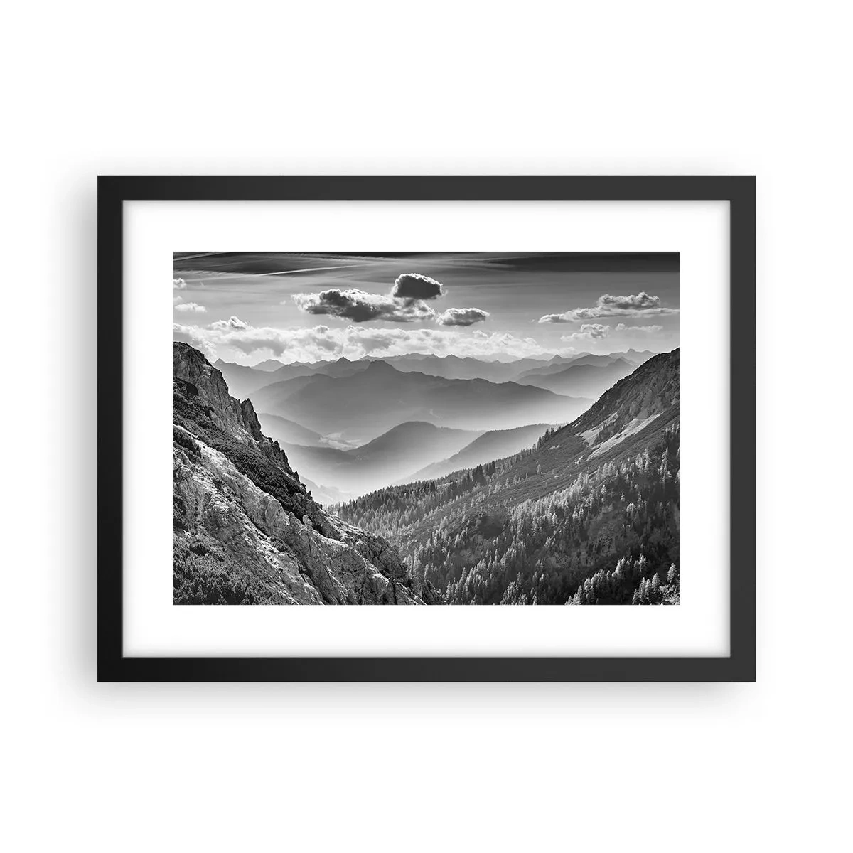 Poster in een zwarte lijst - Tot aan de horizon - 40x30 cm