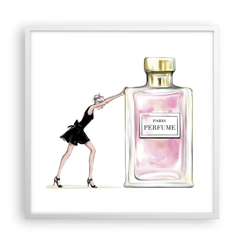 Poster in een witte lijst - De essentie van vrouwelijkheid - 60x60 cm