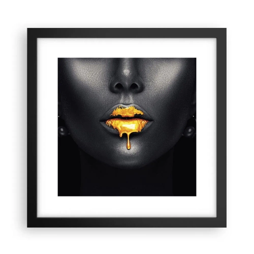 Poster in een zwarte lijst - Goldmouth - 30x30 cm
