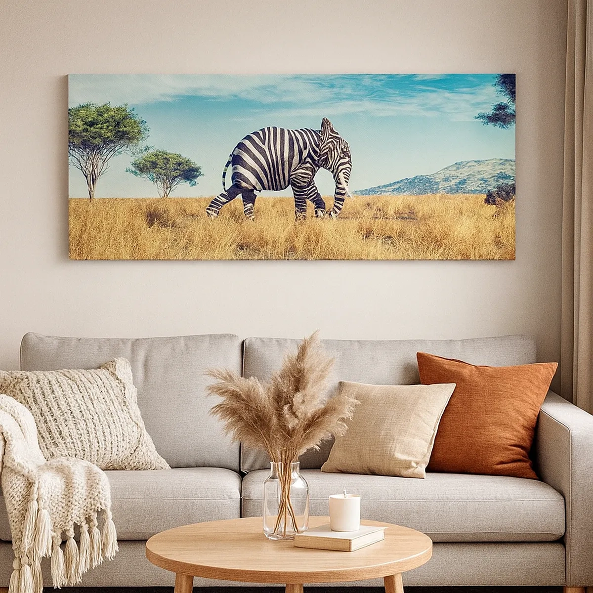 Schilderen op canvas - Grijs is niet meer in de mode - 30x30 cm