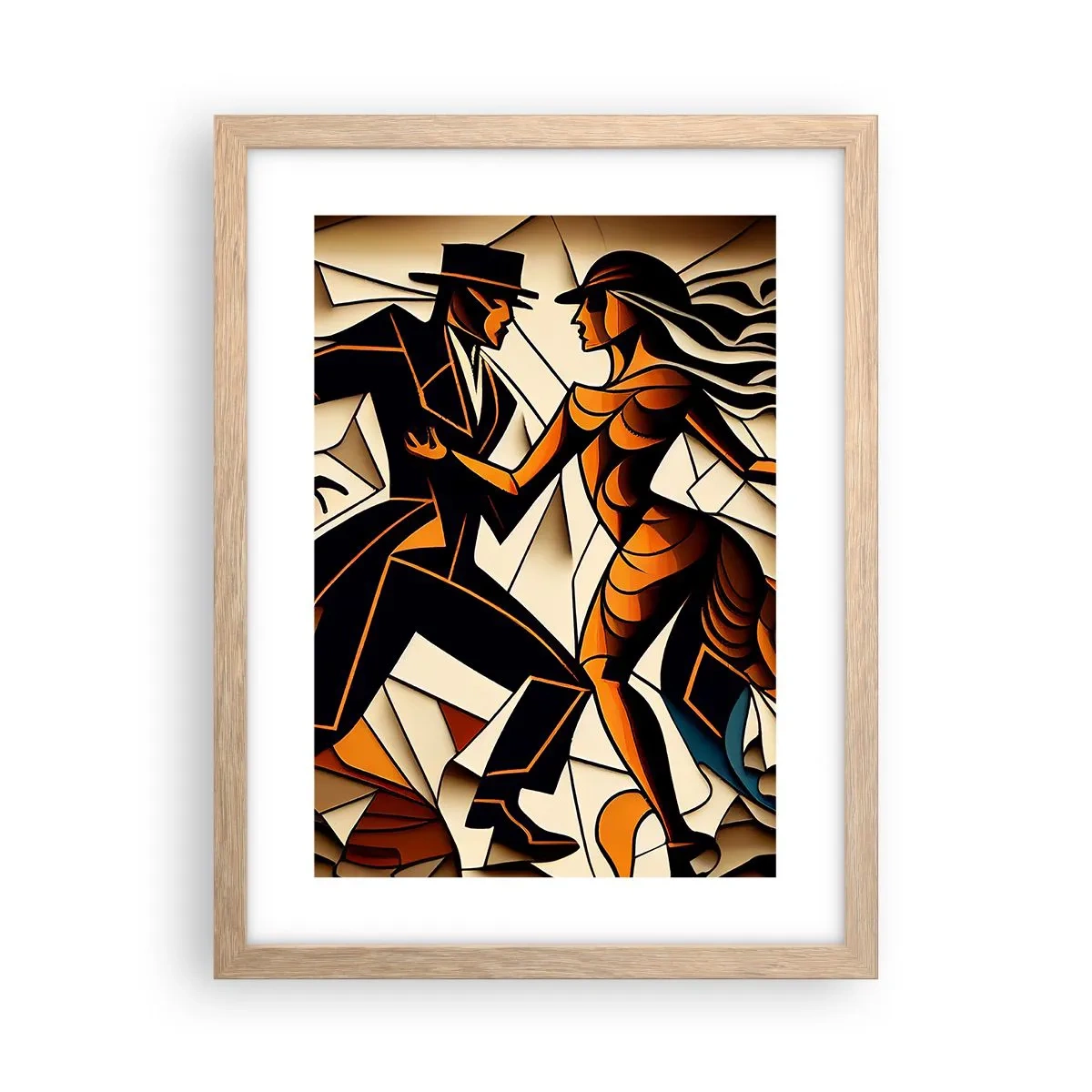 Een poster in een licht eiken lijst - Dans van pasie - 30x40 cm