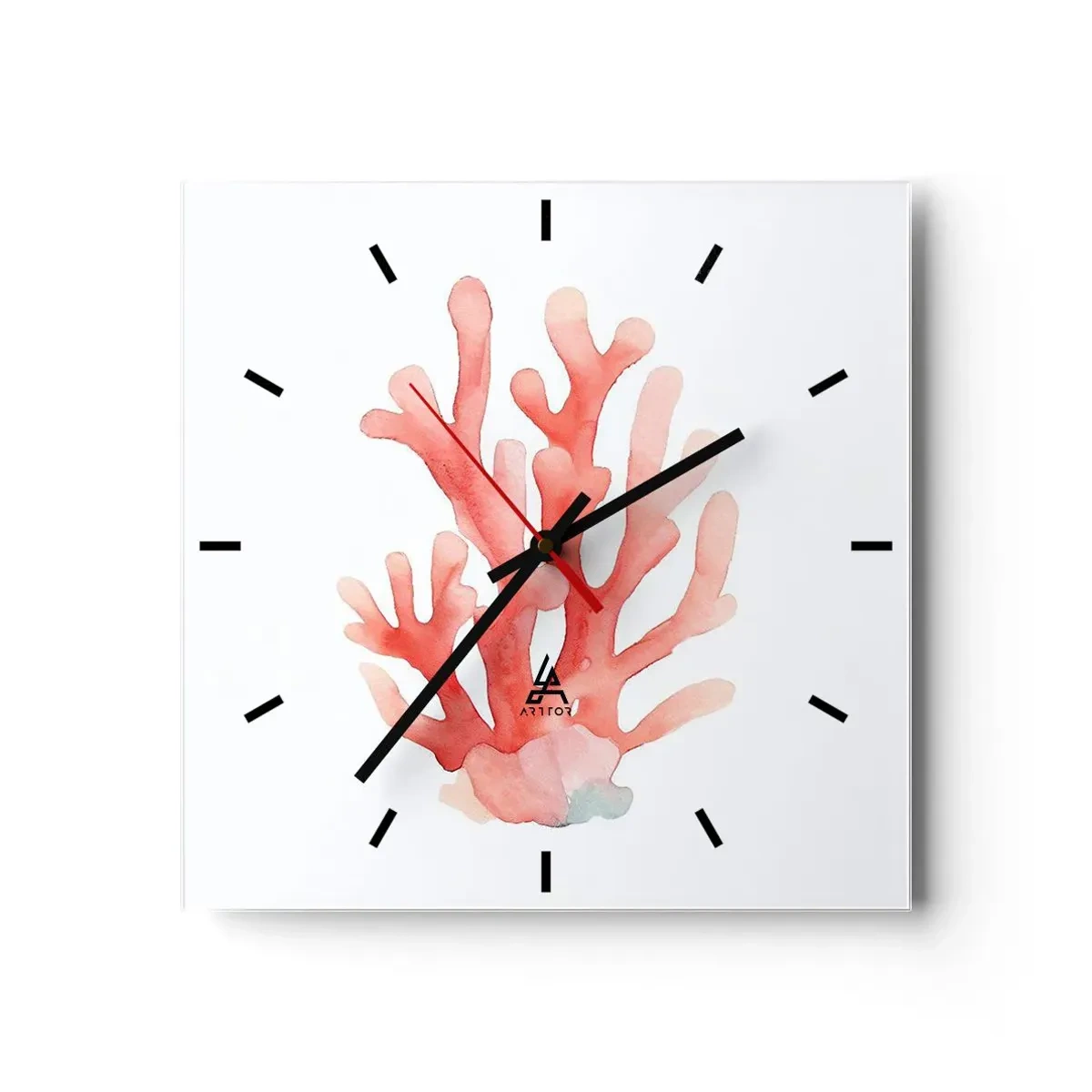 Wandklok - Klok - Koraalkleurig koraal - 40x40 cm