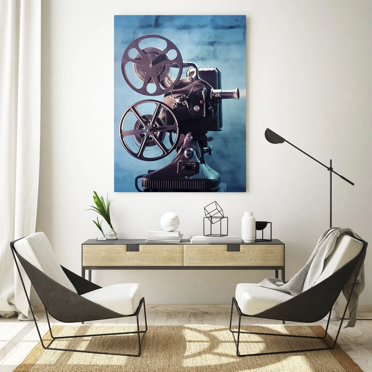 Schilderen op glas - In de oude bioscoop - 50x70 cm