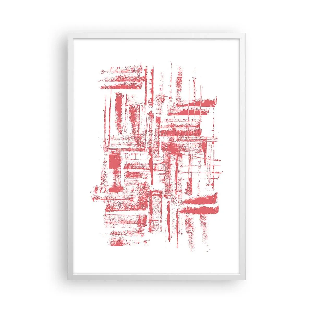 Poster in een witte lijst - De rode stad - 50x70 cm