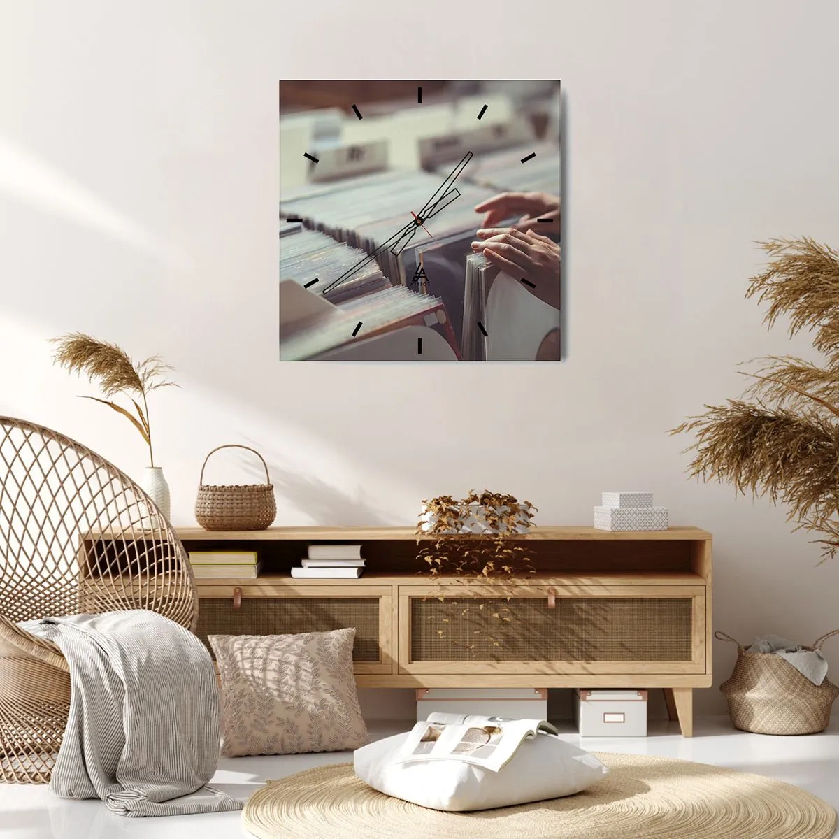 Wandklok - Klok - Op zoek naar emoties - 40x40 cm