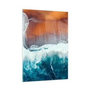 Schilderen op glas - Aanraking van de oceaan - 50x70 cm