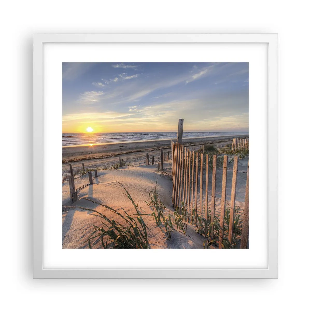 Poster in een witte lijst - Glans en schaduw van de wind - 40x40 cm
