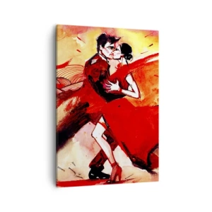 Schilderen op canvas - Het paarse ritme van passie - 50x70 cm
