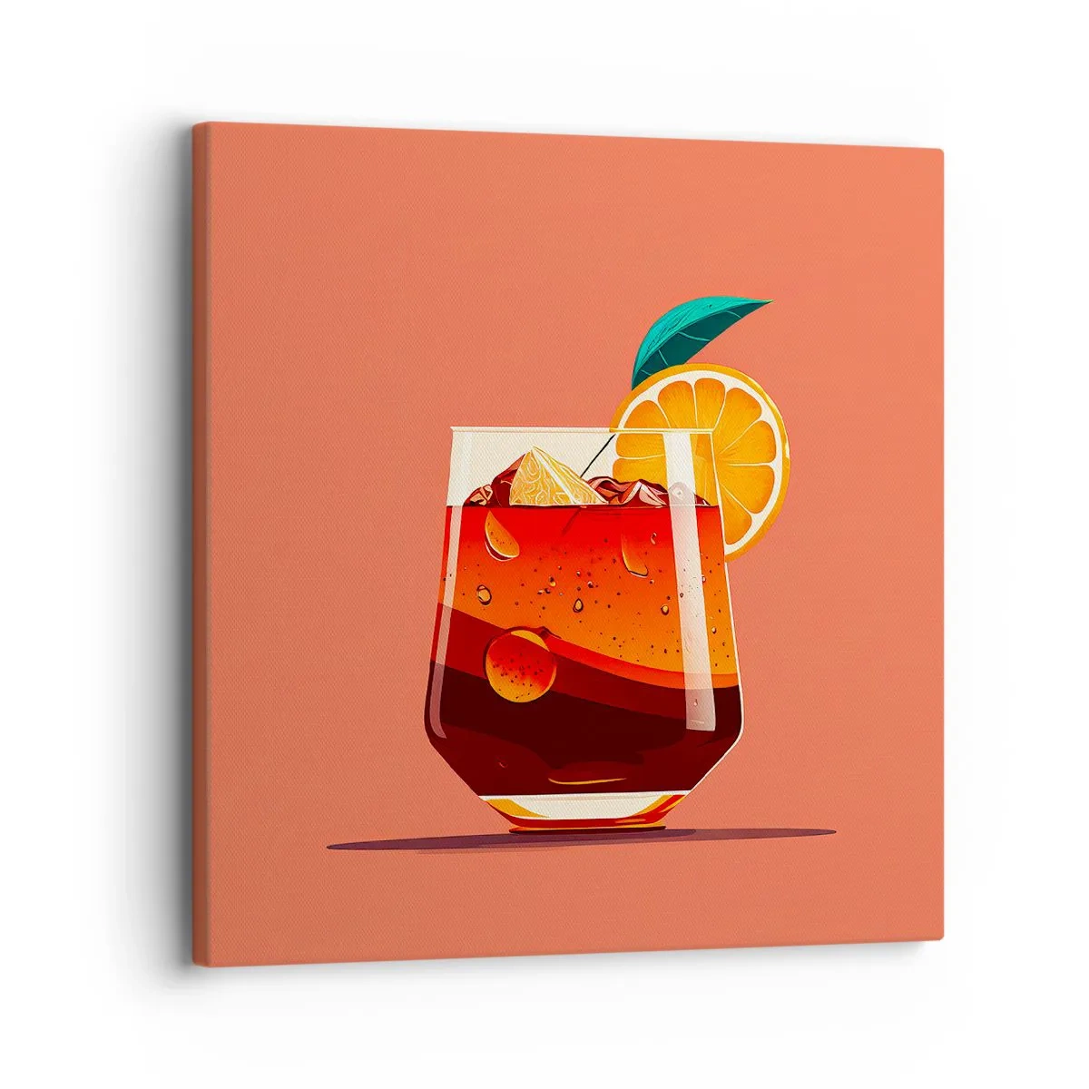 Schilderen op canvas - Zomerse verfrissing - 30x30 cm