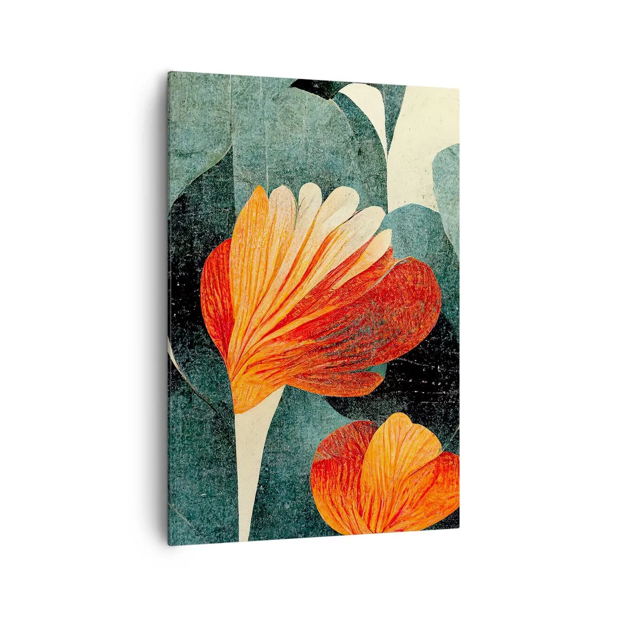 Schilderen op canvas - De hitte van de tropen en de koelte van het groen - 70x100 cm